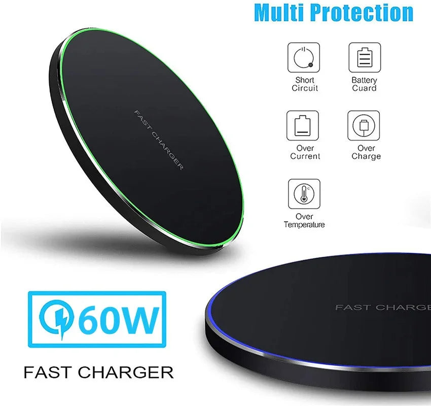 Fast Wireless Charging Pad for iPhone & Samsung Devices
