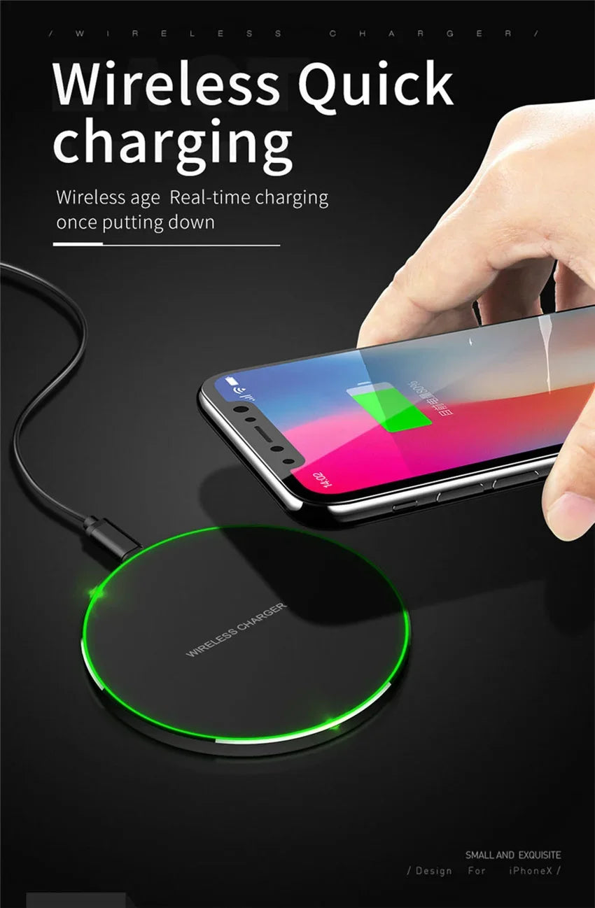 Fast Wireless Charging Pad for iPhone & Samsung Devices
