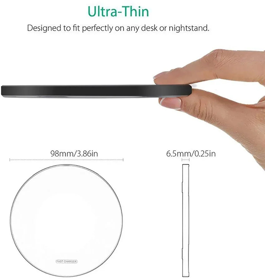 Fast Wireless Charging Pad for iPhone & Samsung Devices