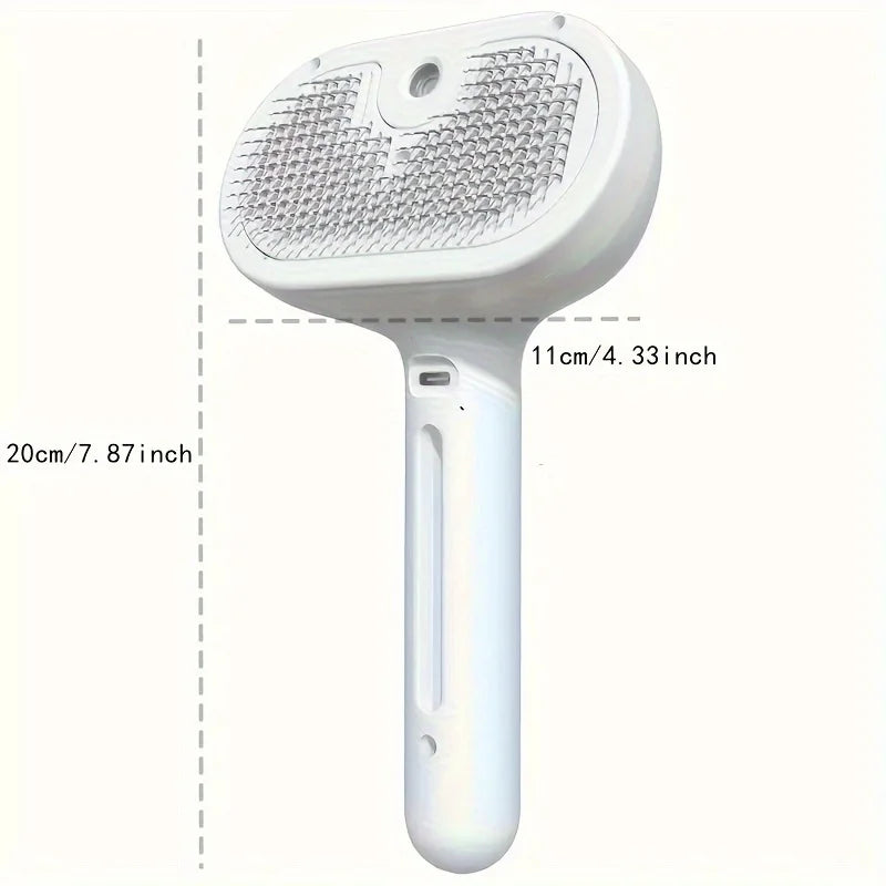 Pet Hair Remover Comb with Spray – Grooming Tool for Dogs & Cats with Built-in Mist Function