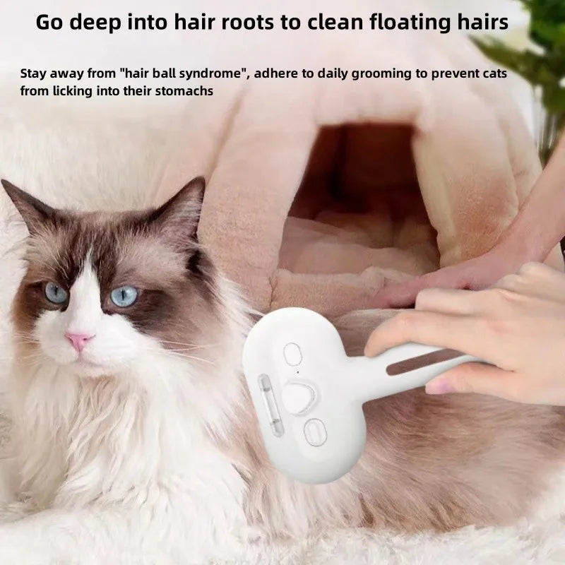 Pet Hair Remover Comb with Spray – Grooming Tool for Dogs & Cats with Built-in Mist Function